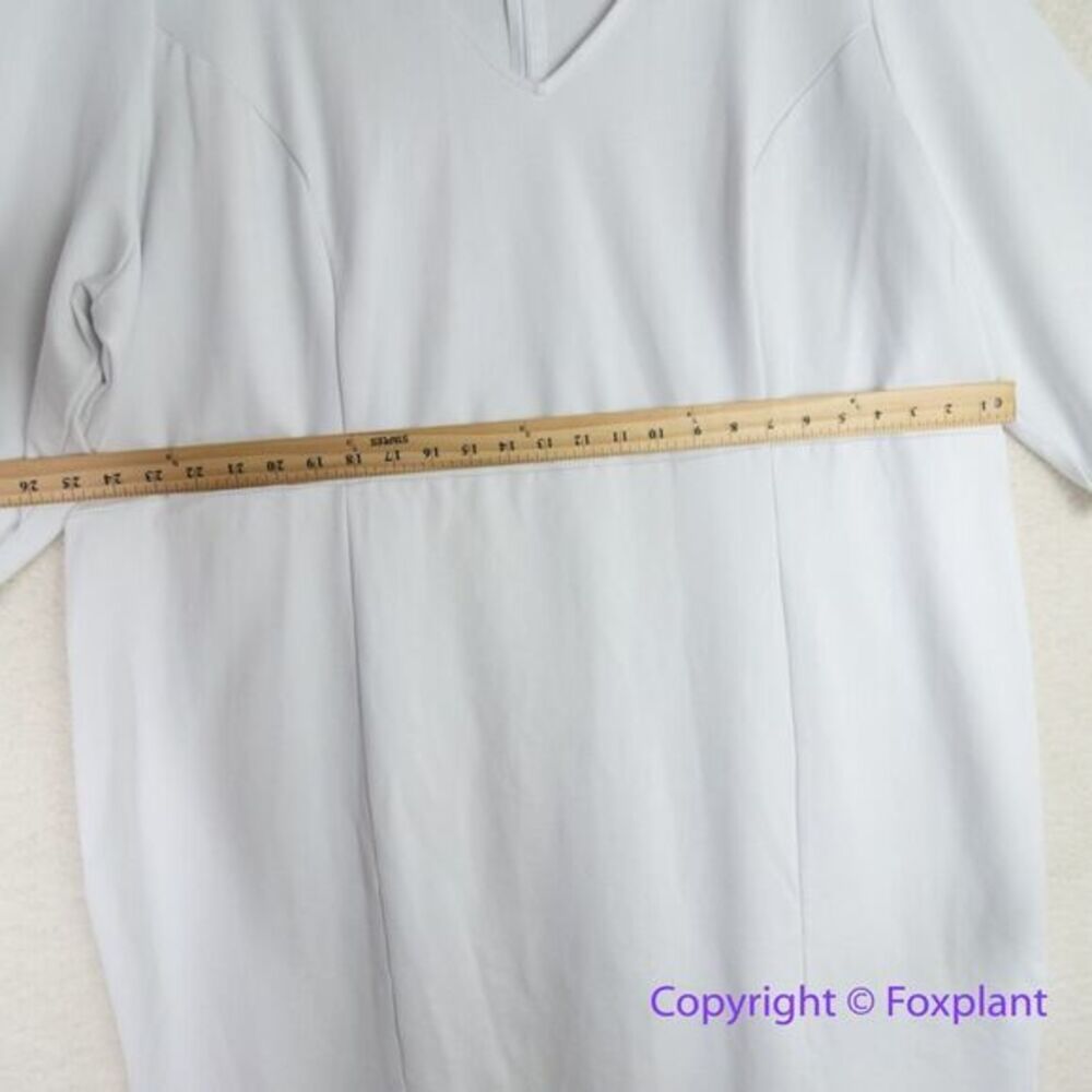 New! Eloquii Classic White V-Neck‎ 3/4 Length Sleeve Sheath Dress, size 28 - Picture 7 of 16